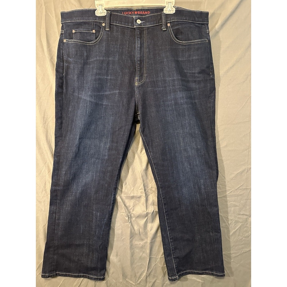 Lucky‎ Brand 181 Relaxed Straight Dark Wash Denim Jeans Mens 48x30